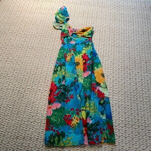 Eva Franco one shoulder midi dress